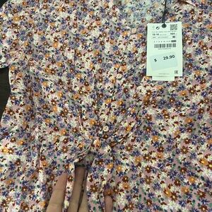 Zara spring floral dress